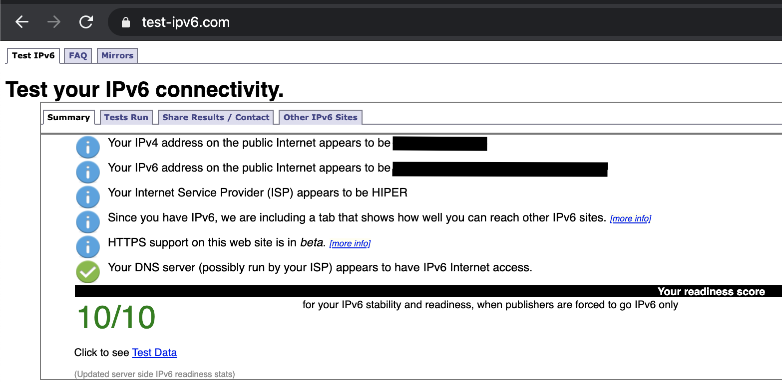 IPv6 connectivity